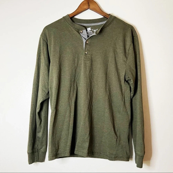 Hanes Other - Beefy Shirt Cotton Soft Green Tee Durable Unexpectedly Soft Size Medium Button